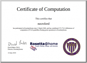 Certificado Rosetta